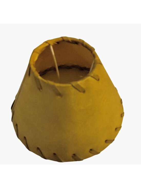 Other - Faux Leather Lamp Shade Whip Stitched Western Ranch Lodge Cabin Small 7X5 inch